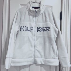 Tommy Hilfiger Sport Women's XL White Fleece Full Zip Jacket
